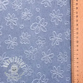 JEANS DENIM JACQUARD Flower light jeans