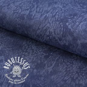 JEANS DENIM HEAVY Animal printed dark blue