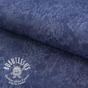 JEANS DENIM HEAVY Animal printed dark blue