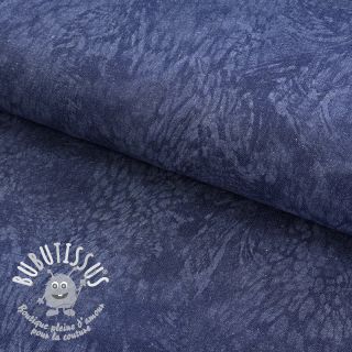 JEANS DENIM HEAVY Animal printed dark blue