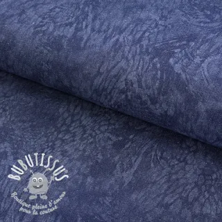 JEANS DENIM HEAVY Animal printed dark blue
