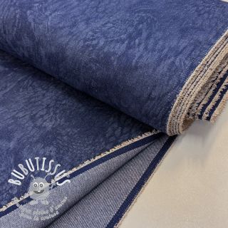JEANS DENIM HEAVY Animal printed dark blue