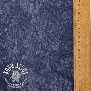 JEANS DENIM HEAVY Animal printed dark blue