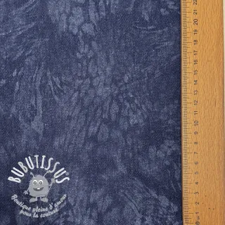 JEANS DENIM HEAVY Animal printed dark blue