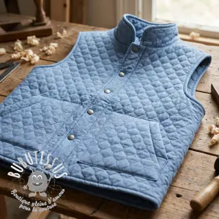 Tissu matelassé JEANS blue