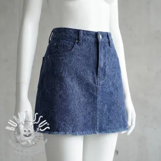 JEANS DENIM HEAVY Animal printed dark blue