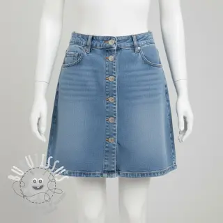 JEANS DENIM HEAVY Animal printed light blue