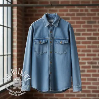 JEANS DENIM HEAVY Animal printed light blue