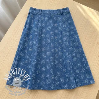JEANS DENIM JACQUARD Flower dark jeans