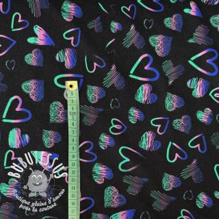 Jersey Hearts black digital print