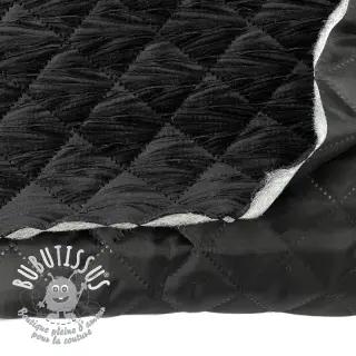 Tissu matelassé VELVET STEPPED black