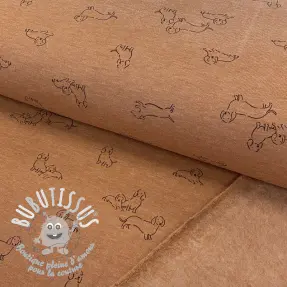 Sweat envers minkee Dogs camel melange