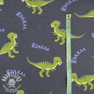 Jersey Dinosaurs indigo melange