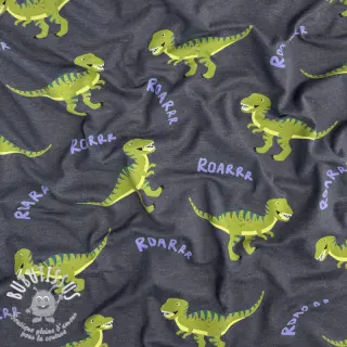 Jersey Dinosaurs indigo melange