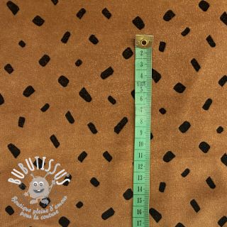 Tissu velours jersey Shape cognac