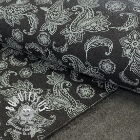 Sweat envers minkee Paisley anthracite melange
