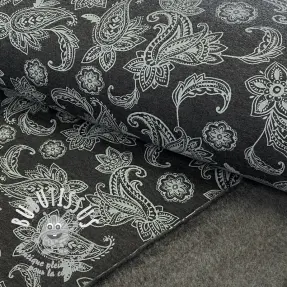 Sweat envers minkee Paisley anthracite melange