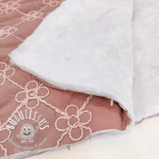 Tissu matelassé Flower design old pink