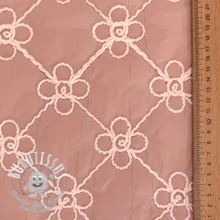 Tissu matelassé Flower design old pink