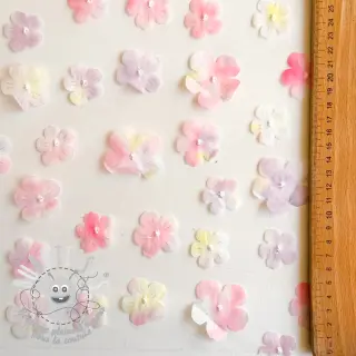 Tulle pour jupe tutu RETRO Flowers light pink