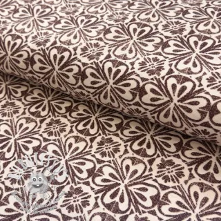 Tissu déco Stamps brown