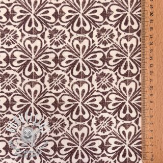 Tissu déco Stamps brown