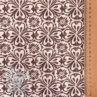 Tissu déco Stamps brown
