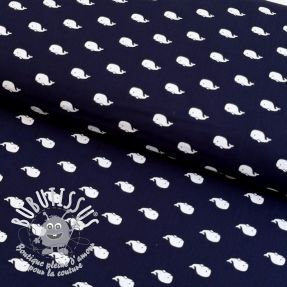 Tissu coton Marine navy