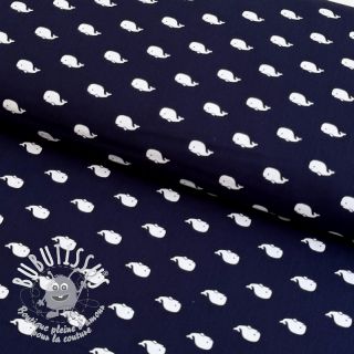 Tissu coton Marine navy