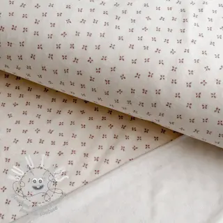Tissu velours jersey Small flowers light salmon