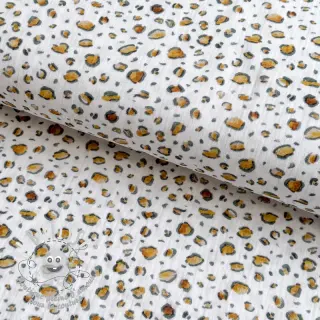 Tissu double gaze/mousseline Skin white digital print