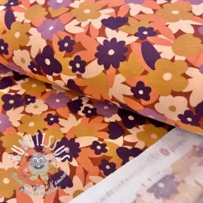 Sweat envers minkee SOFT Flowers cognac