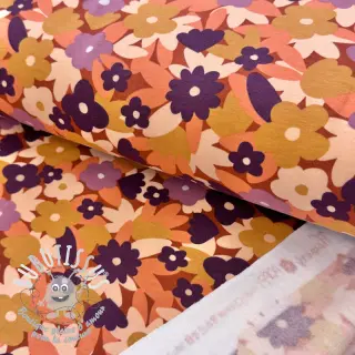 Sweat envers minkee SOFT Flowers cognac