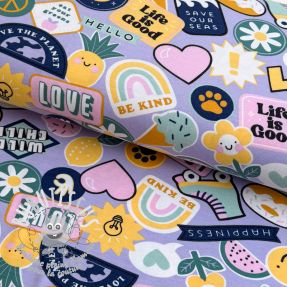 Jersey Patches and stripes lilac