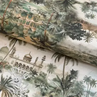 Tissu déco Tropical forest sage digital print