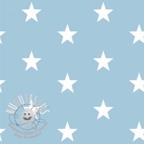Tissu coton Stars light blue