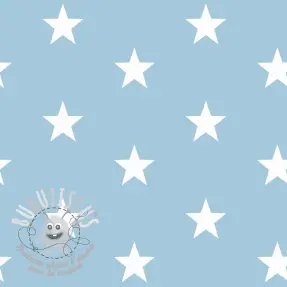 Tissu coton Stars light blue