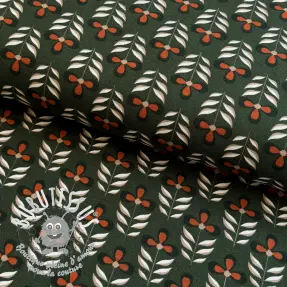 Tissu déco Flowers old green