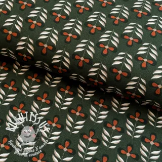 Tissu déco Flowers old green