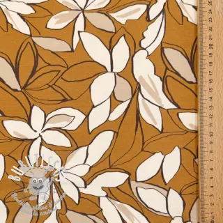 Sweat Big flowers ochre digital print