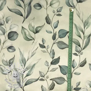 Tissu déco avec finition en Teflon HANDPAINT PLANT LOVER