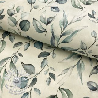 Tissu déco avec finition en Teflon HANDPAINT PLANT LOVER