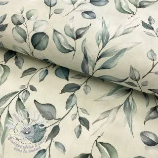 Tissu déco avec finition en Teflon HANDPAINT PLANT LOVER
