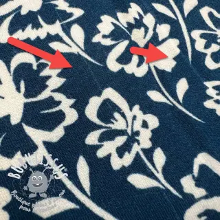 Sweat envers minkee SOFT Imprint flowers petrol 2nd class
