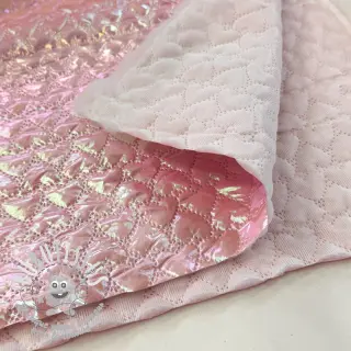 Tissu matelassé Fancy hearts light pink