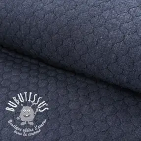 Tissu matelassé JEANS marine