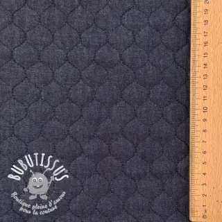 Tissu matelassé JEANS marine