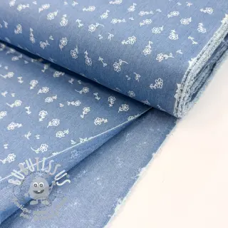 JEANS STRETCH Small retro flowers jeans