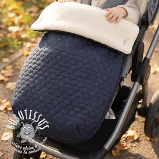 Tissu matelassé JEANS marine