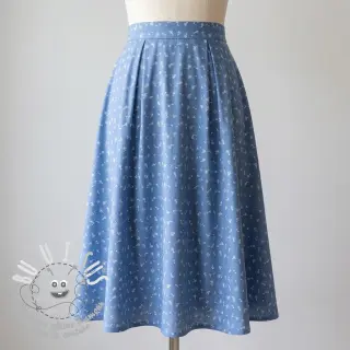 JEANS STRETCH Small retro flowers jeans